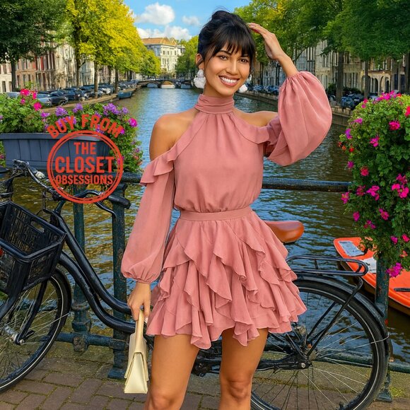 ZARA BLOGGER FAVE!!! High Collar Mini Dress NWT LAST ONE!!! - Picture 2 of 16